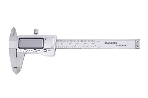 GSR Schieblehre Digital oder Analog 100/150mm 4 o.6 Zoll für Außen und Innen- und Tiefmaß, mit LCD Display (Digitale Schieblehre Silber 100 mm / 4 Zoll) von GSR