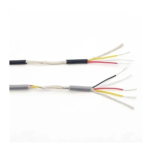 1 Stück 10 m UL2547 geschirmtes Signalkabel – 32–20 AWG Kupfer-Steuerkabel for Audio- und Kopfhöreranwendungen(GRAY,24AWG X 10M-3CORES) von GSUNLEO