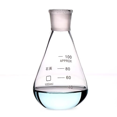 1 Stück 100 ml Erlenmeyerkolben aus Quarzglas – Hochtemperaturbeständige Laborausrüstung (JGS-2-Material) von GSUNLEO
