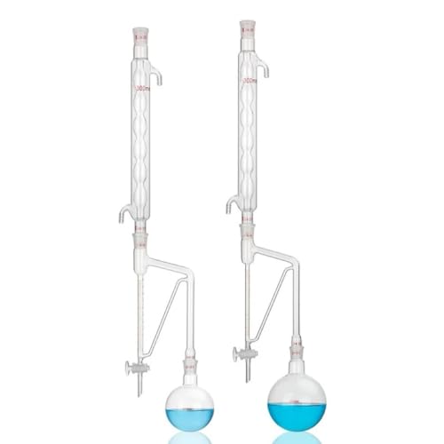 1 Stück 500 ml Schweröl-Flüchtigkeitstester – Extraktion aus Borosilikatglas mit 24/29-Verbindung und Umschaltventil for die Analyse ätherischer Öle(Scale 10ml) von GSUNLEO