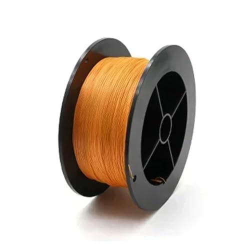GSUNLEO 1 Stück Hochtemperatur-PTFE-Draht UL1423 – 38–24 AWG, versilbertes elektronisches einadriges Mikrofeinkabel aus Kupfer(Orange,1 REEL-24AWG X 150M) von GSUNLEO