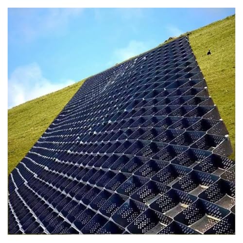 GSUNLEO 4" HDPE-Geozellengitter zur Schlammkontrolle und Landschaftsstabilisierung – Hochleistungs-Bodengitter for Einfahrten und Erosionskontrolle(13x26ft/4x8m High 4in/10cm) von GSUNLEO