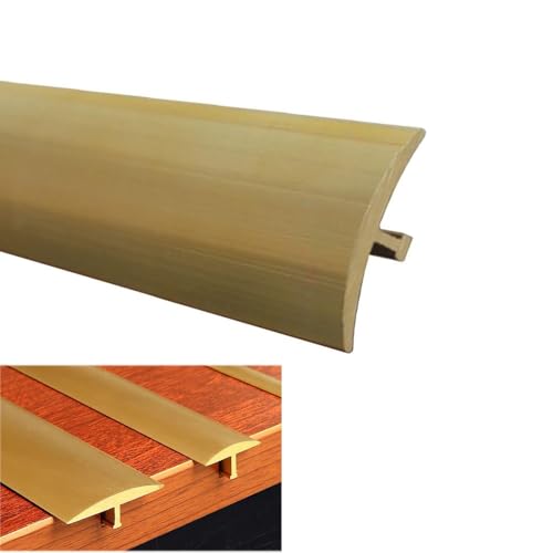 GSUNLEO Langlebige Bodenübergangsleiste aus Messing | T-Formteil | Zuschneidbare Vinyl-Holz-Teppichkantenleiste zur Nahtabdeckung und Spaltverbindung in Türöffnungen(Wide 20mm (0.79")) von GSUNLEO