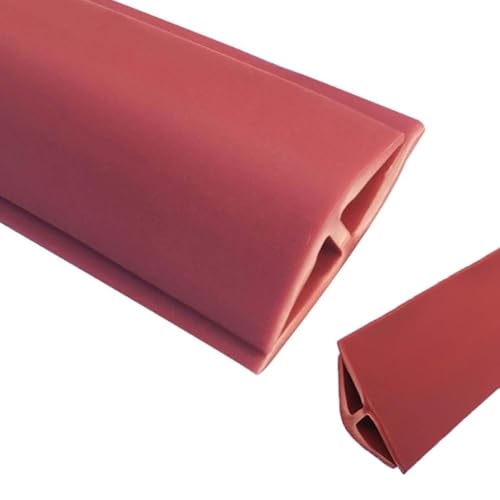GSUNLEO Langlebiger PVC-Übergangsstreifen von Teppich zu Fliesen – 1,0 bis 19,5 m Langer Bodenkantenschutz for einen glatten Bodenübergang(Red,Length 2m(6.5ft)) von GSUNLEO