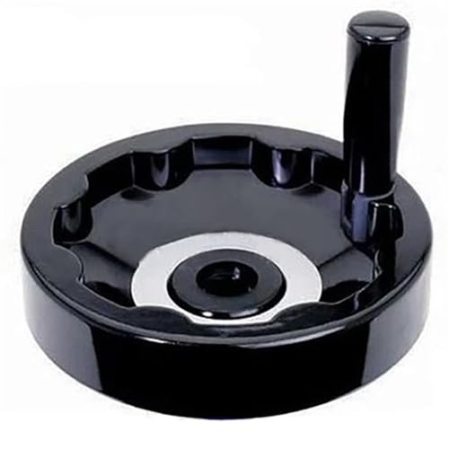 Innen geriffeltes Handrad for Fräsmaschinen – langlebiges Bakelit-Wellenhandrad mit klappbarem Griff – 1 Stück(160x16mm) von GSUNLEO