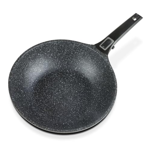 GSW 167826 Easy Click Wokpfanne mit abnehmbarem Griff, Aluminium, schwarz - ⌀28 cm GSW 167826 Easy Click Wokpfanne mit abnehmbarem Griff, Aluminium, schwarz - ⌀28 cm von GSW