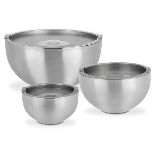 GSW 824019 THERMOSCHÜSSEL-Set mit Kunststoffdeckel 6-teilig, Edelstahl, silber, 26 cm, 6-Einheiten von GSW