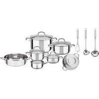 GSW Topf-Set "Montreal", Edelstahl, (Set, 14 tlg., Kochtopf 14/16/20/24 cm, Stielkasserolle 14 cm, Pfanne 24 cm, Einsatz) von GSW