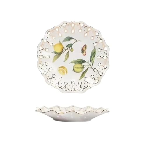 GSXLZ Kaffeetassen 1pc Tassen Tee-Set Teetasse und Untertassen Set, Keramikbecher Kaffeetasse Set Dessertteller(8 inch) von GSXLZ