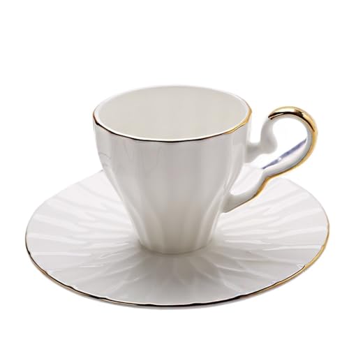 GSXLZ Kaffeetassen Kaffeetasse und Teller Keramiktasse Nachmittagstee Keramiktasse Teller Teebecher(Color2) von GSXLZ