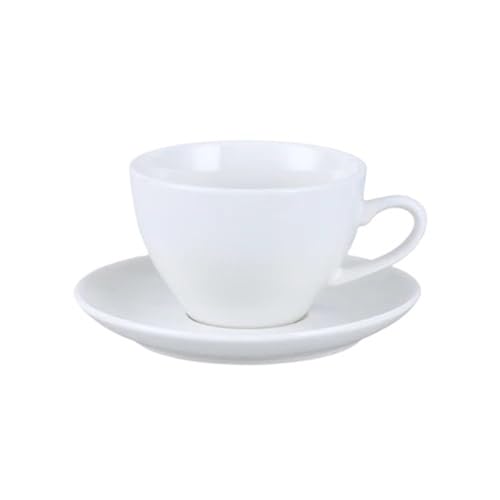 GSXLZ Kaffeetassen Kaffeetasse und Untertasse Set Keramik Pure White Milch Teetasse(Style 7) von GSXLZ