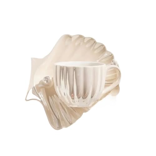 GSXLZ Kaffeetassen Kaffeetasse und Untertasse Teller Keramikbecher Nachmittagstee-Set Trinkbecher(Color-04) von GSXLZ