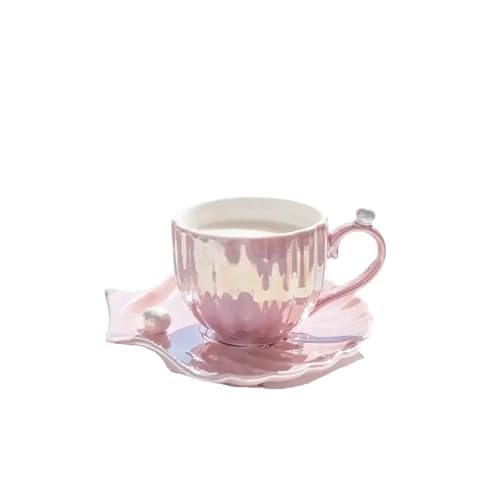 GSXLZ Kaffeetassen Kaffeetasse und Untertasse Teller Keramikbecher Nachmittagstee-Set Trinkbecher(Color-05) von GSXLZ
