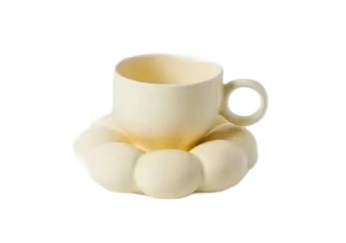 GSXLZ Kaffeetassen Keramik Kaffeetasse Kaffeebecher Mit Keramik Set Tasse Becher Tischdekoration(Yellow) von GSXLZ