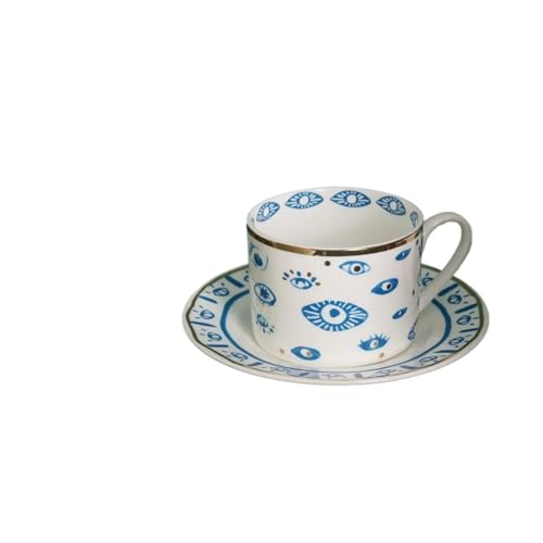 GSXLZ Kaffeetassen Keramik Kaffeetasse und Untertasse Set Büro Nachmittagstee Tasse Kreative Kaffeetasse(Color8) von GSXLZ