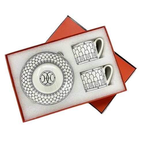 GSXLZ Kaffeetassen Klassische Kaffeetassen und Untertassen Geschirr Kaffeeteller Geschirr Nachmittagstee Kaffee Trinkgeschirr(Brown 1) von GSXLZ