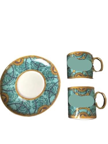 GSXLZ Kaffeetassen Klassische Kaffeetassen und Untertassen Geschirr Kaffeeteller Geschirr Nachmittagstee Kaffee Trinkgeschirr(Brown 2) von GSXLZ