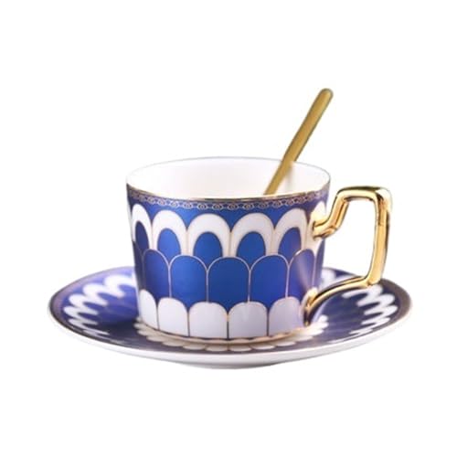 GSXLZ Kaffeetassen Klassische Kaffeetassen und Untertassen Geschirr Kaffeeteller Geschirr Nachmittagstee Kaffee Trinkgeschirr(Color3) von GSXLZ