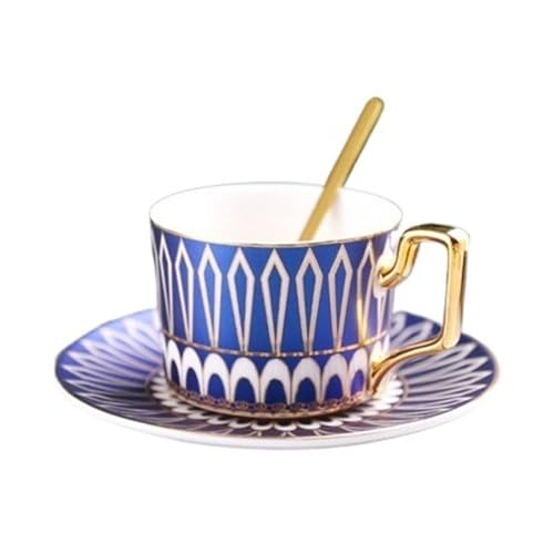 GSXLZ Kaffeetassen Klassische Kaffeetassen und Untertassen Geschirr Kaffeeteller Geschirr Nachmittagstee Kaffee Trinkgeschirr(Green 2) von GSXLZ