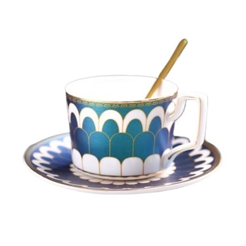 GSXLZ Kaffeetassen Klassische Kaffeetassen und Untertassen Geschirr Kaffeeteller Geschirr Nachmittagstee Kaffee Trinkgeschirr(Khaki 1) von GSXLZ