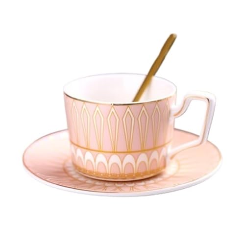 GSXLZ Kaffeetassen Klassische Kaffeetassen und Untertassen Geschirr Kaffeeteller Geschirr Nachmittagstee Kaffee Trinkgeschirr(Khaki 2) von GSXLZ