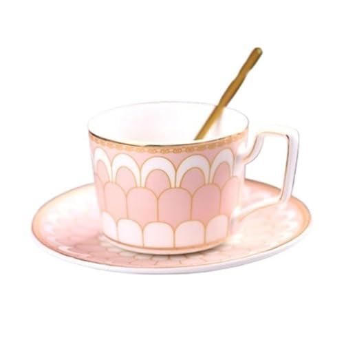 GSXLZ Kaffeetassen Klassische Kaffeetassen und Untertassen Geschirr Kaffeeteller Geschirr Nachmittagstee Kaffee Trinkgeschirr(Orange) von GSXLZ