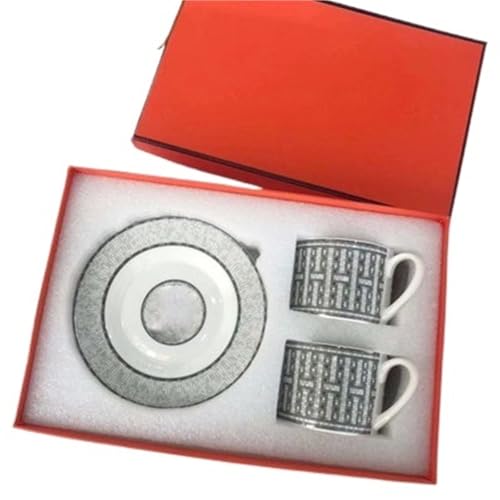 GSXLZ Kaffeetassen Klassische Kaffeetassen und Untertassen Geschirr Kaffeeteller Geschirr Nachmittagstee Kaffee Trinkgeschirr(Pink) von GSXLZ
