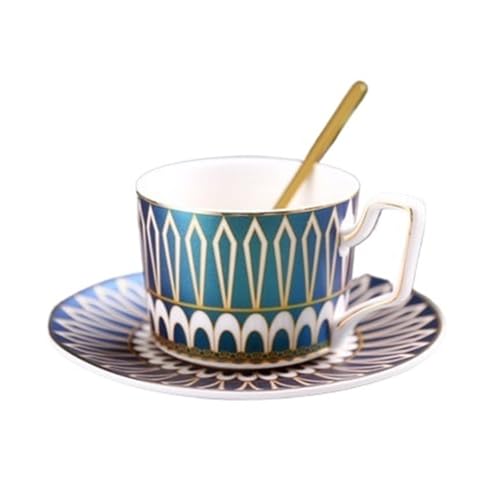 GSXLZ Kaffeetassen Klassische Kaffeetassen und Untertassen Geschirr Kaffeeteller Geschirr Nachmittagstee Kaffee Trinkgeschirr(Purple 2) von GSXLZ
