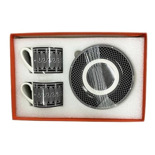 GSXLZ Kaffeetassen Klassische Kaffeetassen und Untertassen Geschirr Kaffeeteller Geschirr Nachmittagstee Kaffee Trinkgeschirr(Yellow 2) von GSXLZ