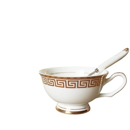 GSXLZ Kaffeetassen Kreative Kaffeetasse Keramik Freizeit Nachmittagstee-Set mit Löffel(Color8) von GSXLZ