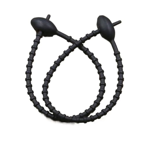 Silikon Kabelbinder 10Pcs Silikon Reusable Tasche Krawatten Twist Draht Befestigen Kabel Zip Krawatte Headset Daten Linie Draht Universal(Black) von GSXLZ