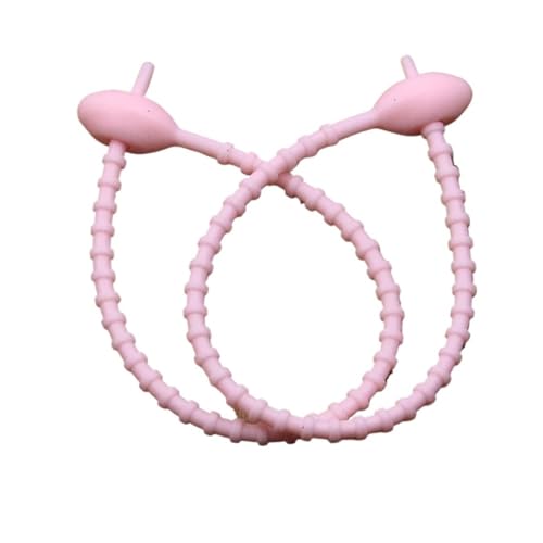 Silikon Kabelbinder 10Pcs Silikon Reusable Tasche Krawatten Twist Draht Befestigen Kabel Zip Krawatte Headset Daten Linie Draht Universal(Pink) von GSXLZ