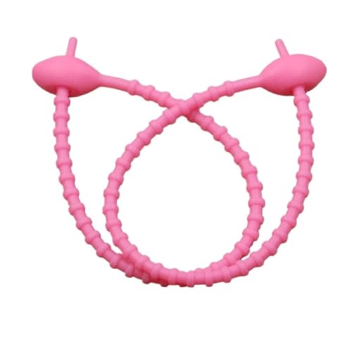 Silikon Kabelbinder 10Pcs Silikon Reusable Tasche Krawatten Twist Draht Befestigen Kabel Zip Krawatte Headset Daten Linie Draht Universal(Rose red) von GSXLZ