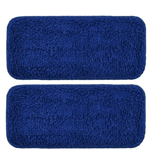 Wischpads 2 Stück wiederverwendbare Mikrofaser-Mopp-Pads, waschbare Mikrofaser-Ersatzpads for die Nass- und Trockenreinigung(Blue) von GSXLZ