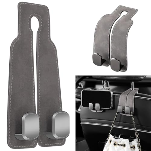 GSXOZCET 2 stücke Auto Lagerung Haken, für Ford Transit MK7 (2006-2013) Autositz Zurück Haken,Auto Kopfstützen Haken,Kopfstütze Kleiderbügel,B/Grey von GSXOZCET