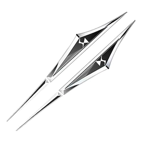 GSXOZCET Auto Emblem Aufkleber,für Citroen DS3 DS4 DS5 DS6 DS7 DS9,mit Logo Metall Badge Aufkleber, Auto Vorne Hinten Styling Tuning Sticker Zubehor,F von GSXOZCET