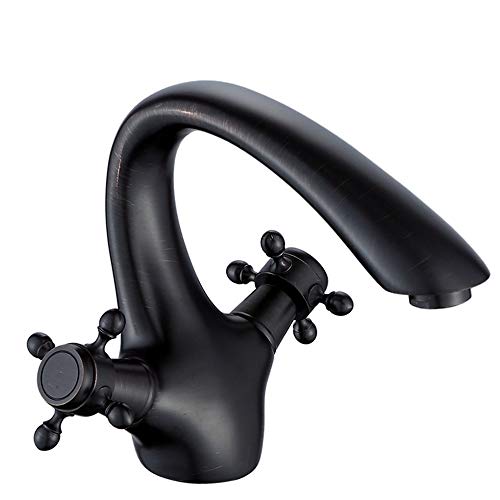 Antike schwarze Kupfergehäuse Badezimmer Waschbecken Wasserhahn Zwei-Hand-Becken Wasserhahn Retro Kaltwassermischer HAP DOUBLE GREIS Antike schwarze Kupfergehäuse Badezimmer Waschbecken Wasserhahn Zwei-Hand-Becken Wasserhahn Retro Kaltwassermischer HAP DOUBLE GREIS von GSZCCZS