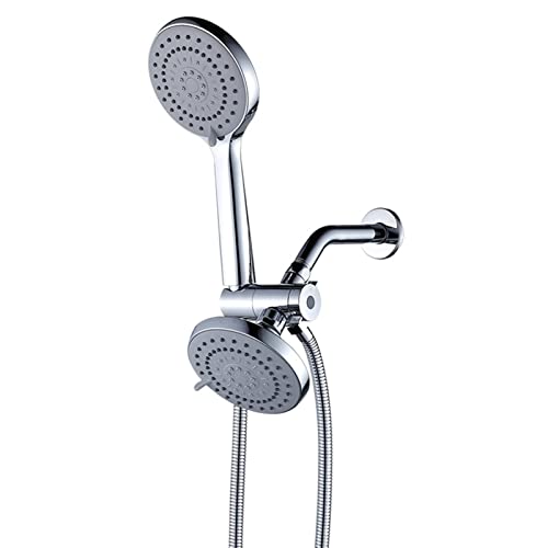 Badezimmerdusche 5 Zoll 3-Wege Regenduschkopf mit 6-setzenden Handheld-Sprühduschenarmaturen getrennt oder zusammen-Chrom Finish von GSZCCZS