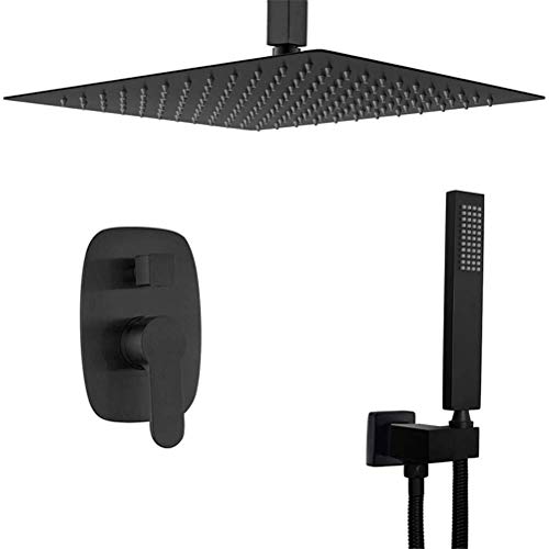 Duscharmatur-System Set, Deckenmontage Quadrat 10 bis 12 Zoll Niederschlagsduschsystem mit Handheld-Duschkopf und Wasserfall-Ausgabemözungswanne Duschhaken mit Duschmixer-Kit, Gold-10-Zoll Duscharmatur-System Set, Deckenmontage Quadrat 10 bis 12 Zoll Niederschlagsduschsystem mit Handheld-Duschkopf und Wasserfall-Ausgabemözungswanne Duschhaken mit Duschmixer-Kit, Gold-10-Zoll von GSZCCZS