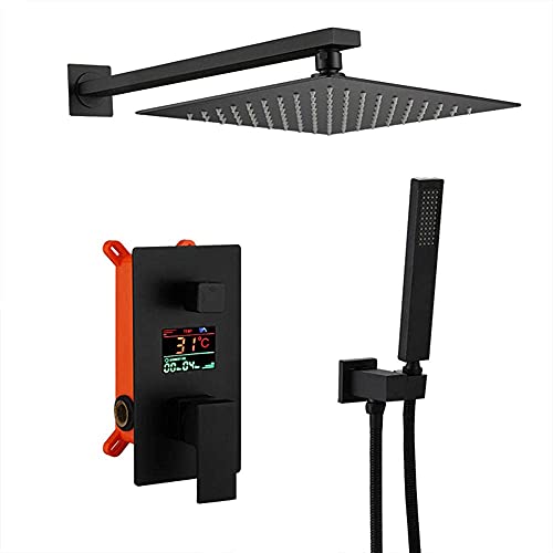 Duschset 3-Funktion Duschsystem Schwarz Duschstreiber Kit Quadratische Regen Duschköpfe & Handheld Duschkopf Duschset 3-Funktion Duschsystem Schwarz Duschstreiber Kit Quadratische Regen Duschköpfe & Handheld Duschkopf von GSZCCZS