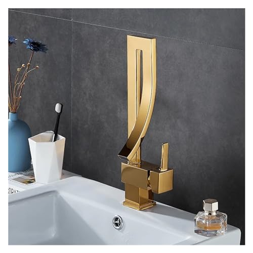 Europäischer Stil schwarzer Messing Spüle Einer Loch Griff Rotary Mixer Basin Wasserhahn Gold Küchenarmatur -Mixer Taps Chrom, Easy Installation Europäischer Stil schwarzer Messing Spüle Einer Loch Griff Rotary Mixer Basin Wasserhahn Gold Küchenarmatur -Mixer Taps Chrom, Easy Installation von GSZCCZS