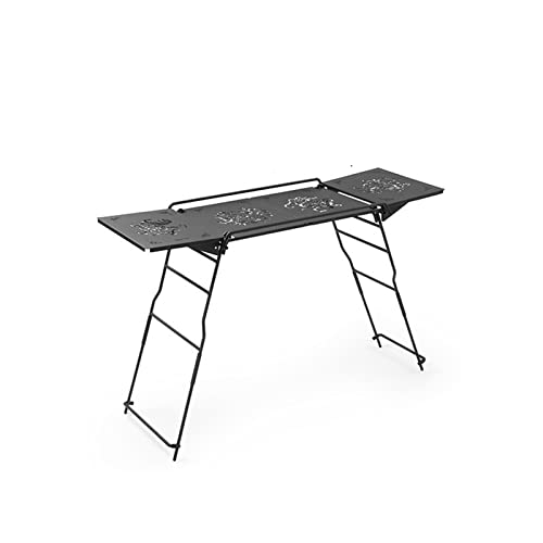 GSZCCZS Camptisch Iron Plattform Tisch im Freien Camping Camping Table-Console Tragbare abnehmbare Picknicktisch (schwarz) von GSZCCZS