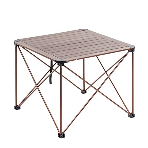 GSZCCZS Camptisch Store Outdoor -Klapptisch Aluminiumlegierung Struktur tragbarer Camping -Tisch Möbel Faltbarer Picknicktisch (Farbe: braun) (braun) von GSZCCZS