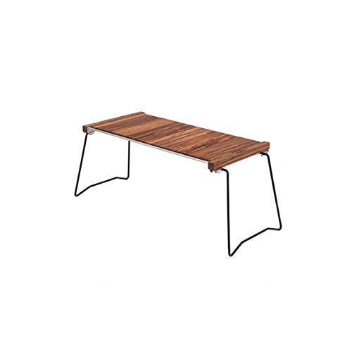 GSZCCZS Outdoor -Faltungsmassivholz -Camping -Tisch Edelstahl Rahmen Picknicktisch mehrere Kombinationen BBQ Camping Table von GSZCCZS