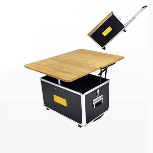 GSZCCZS Tragbarer Tisch Camping Klappbares Camp Küchentisch Campingbox 55L Kapazität Camping Table mit Lagerung für Picknick -Strand -Campingreisen, Bambus GSZCCZS Tragbarer Tisch Camping Klappbares Camp Küchentisch Campingbox 55L Kapazität Camping Table mit Lagerung für Picknick -Strand -Campingreisen, Bambus von GSZCCZS