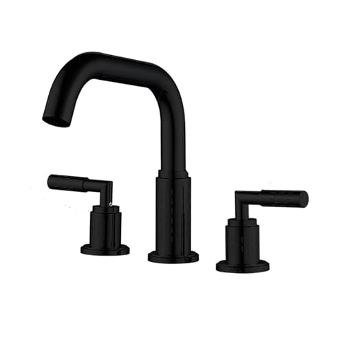 Gebürstete goldene Messing weit verbreitete Waschbecken Wasserhahn Doppelgriff Eins Ausgussmixer Tap Taillierung Kaltes heißes Wasser Kranhahn, einfache Installation Gebürstete goldene Messing weit verbreitete Waschbecken Wasserhahn Doppelgriff Eins Ausgussmixer Tap Taillierung Kaltes heißes Wasser Kranhahn, einfache Installation von GSZCCZS