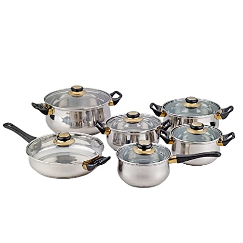 Kochgeschirrkochwerkzeuge 12 Stücke Edelstahl Kochgeschirr Set Suppentopf Milch Pot Pan Combination Set Induktion auftragen Kochgeschirrkochwerkzeuge 12 Stücke Edelstahl Kochgeschirr Set Suppentopf Milch Pot Pan Combination Set Induktion auftragen von GSZCCZS