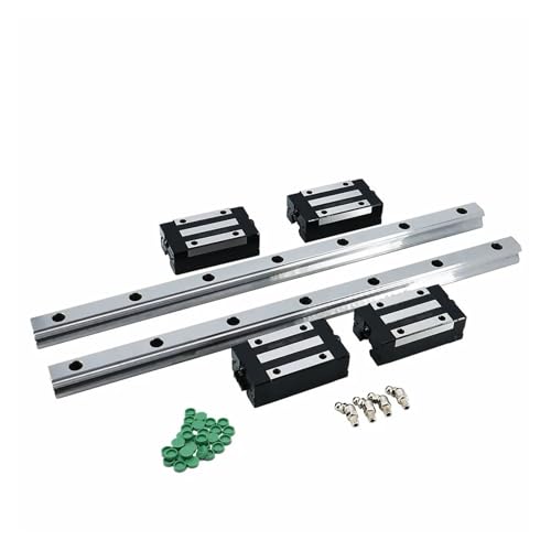 Linearführungen 2 Stück 2000–4000 mm Linearschienen HGR20 HGR25 angedockte Schiene + 4 Stück HGH25CA Gleitwagen (Farbe: 2 Schienen 4 HGH20CA, Größe: 3800 mm) von GSZCCZS