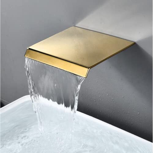Moderne matte schwarz/verchromte Wandmontage Wasserfall Badezimmer Wasserhahn stilvoll von GSZCCZS