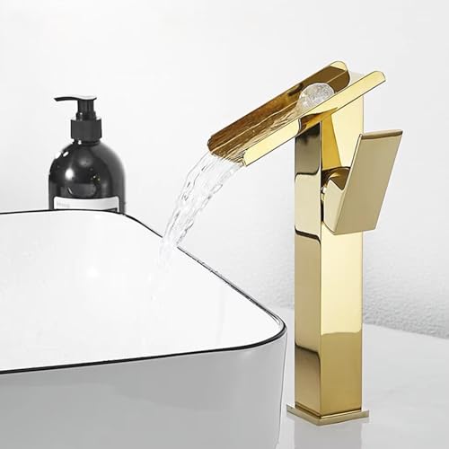 Moderner Wasserfall Waschbecken Wasserhahn Eingriff Decksbeckenmischer Tap RV Toilettengefäßhahn für 1 Loch Installation von GSZCCZS